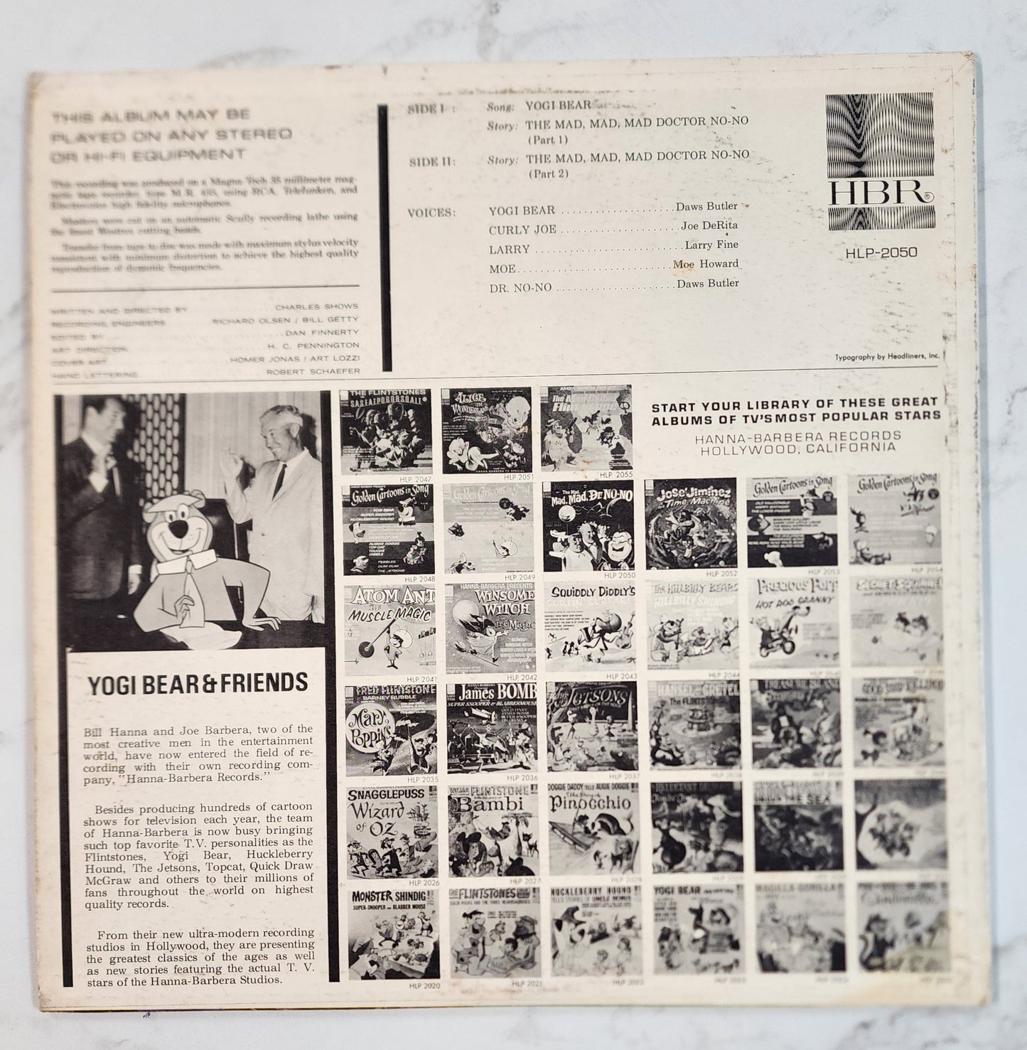 Yogi Bear and The Three Stooges Meet The Mad Mad Mad Dr No-N0 Vinyl Record Album