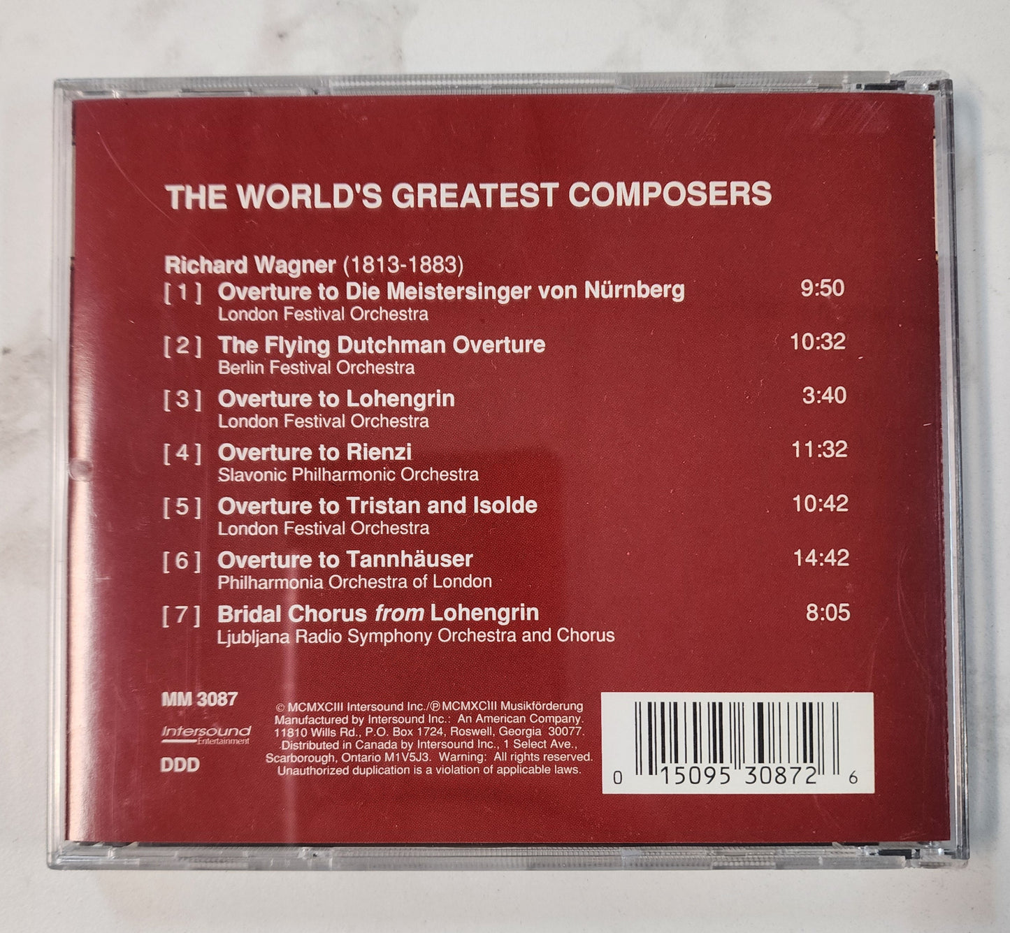 The World's Greatest Composers Wagner Operatic Overtures CD