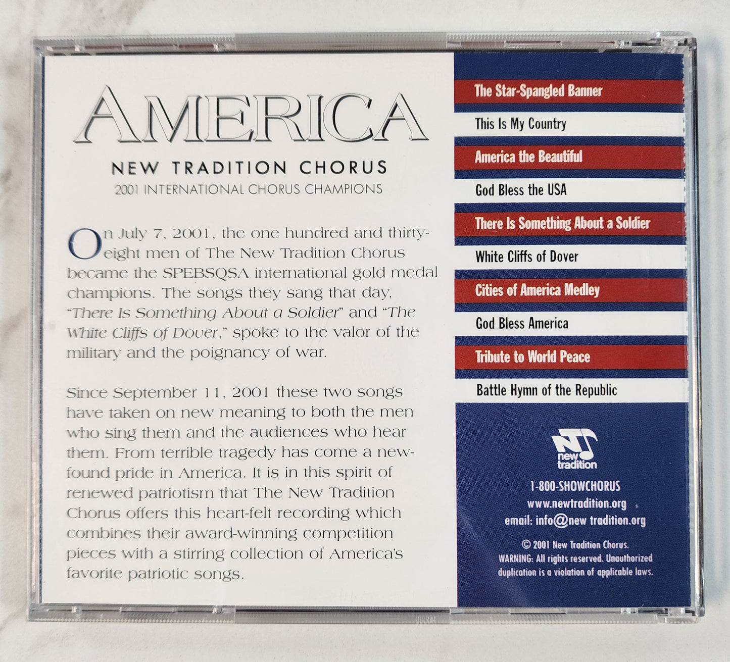 New Tradition Chorus America CD