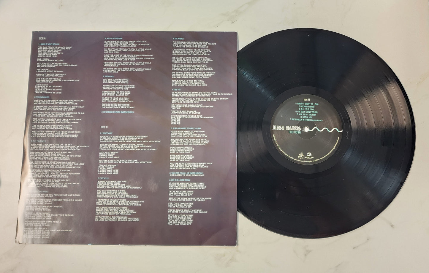 Jesse Harris Sub Rosa Vinyl Record Album (Pre-Owned)