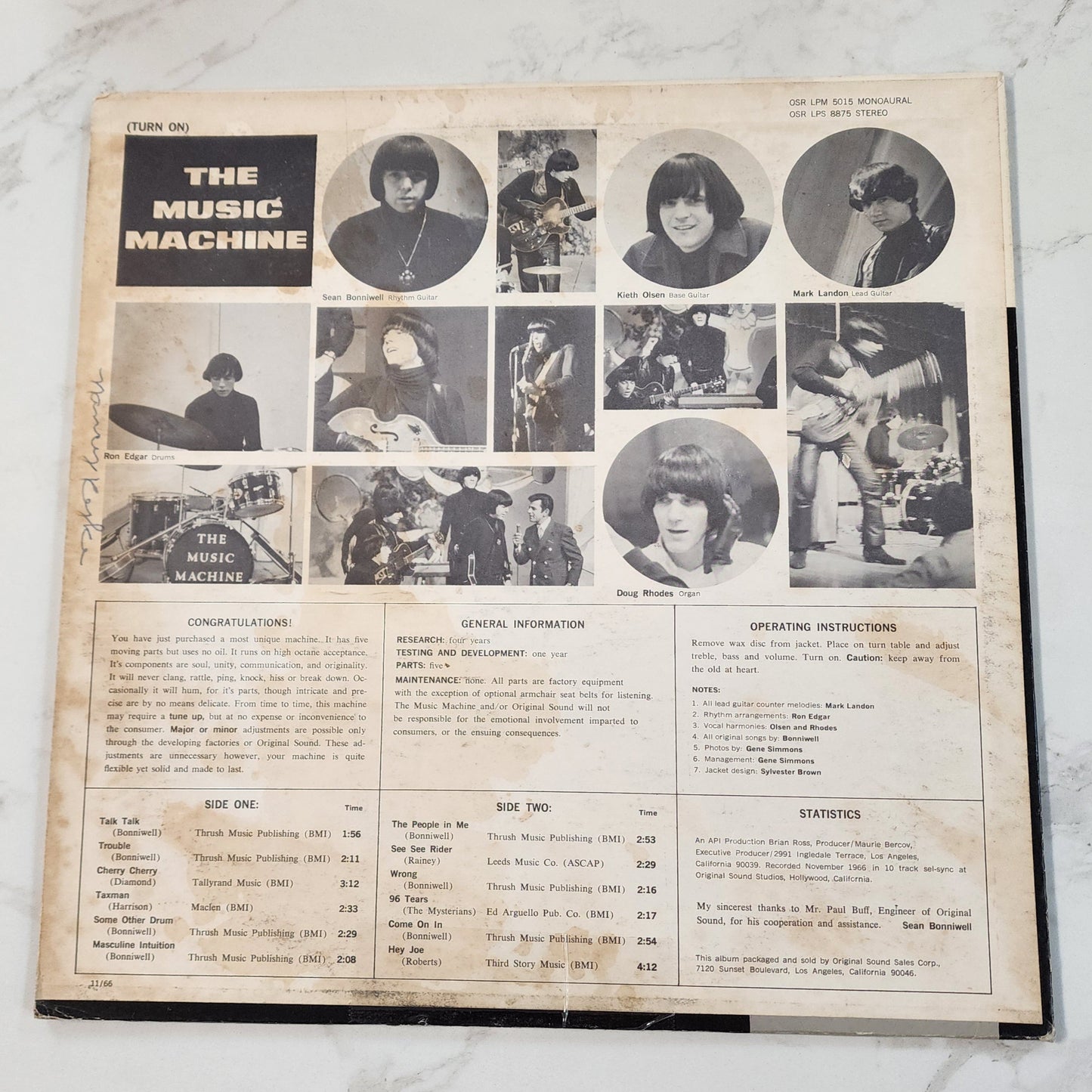 Music Machine Featuring Talk Talk Vinyl Record Album (Pre-Owned)