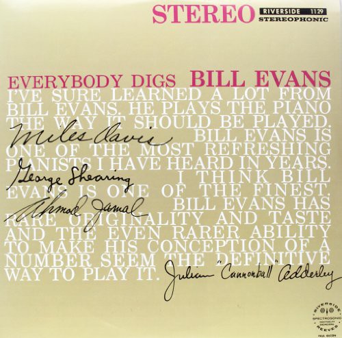 the album cover for Bill Evans - Everybody Digs Bill Evans