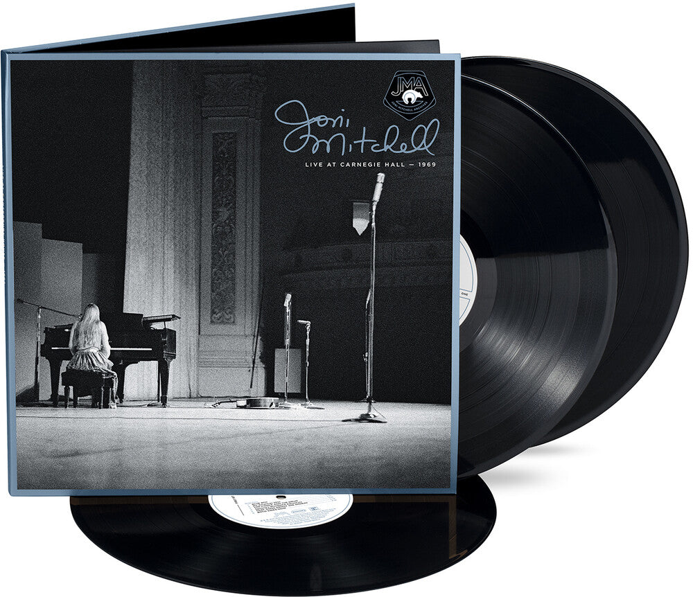 the album cover for Joni Mitchell - Live At Carnegie Hall 1969