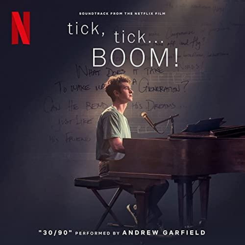 the album cover for The Cast of Netflix's Film tick, tick... BOOM! - tick, tick... BOOM! (Soundtrack from the Netflix Film)