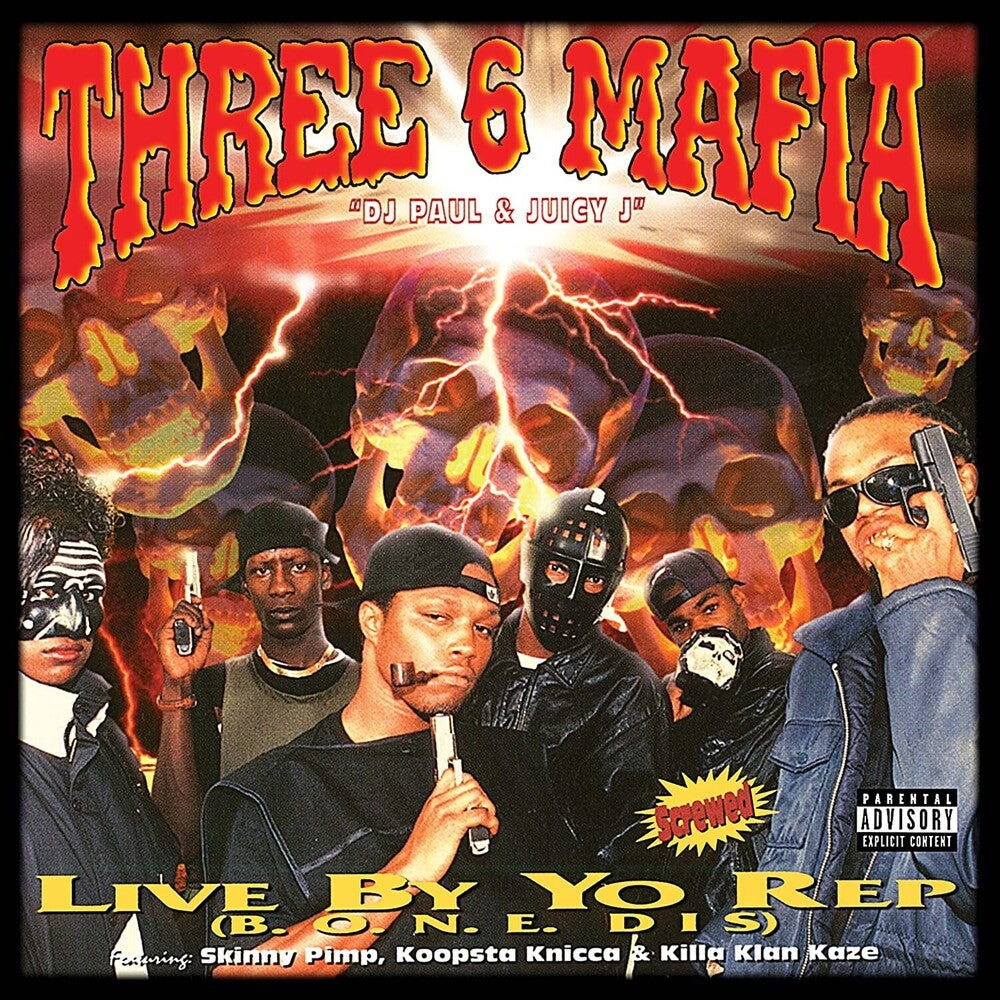 the album cover for Three 6 Mafia - Live By Yo Rep