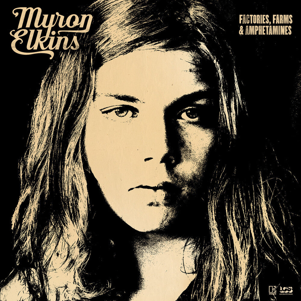 the album cover for Myron Elkins - Factories Farms & Amphetamines (Mod)