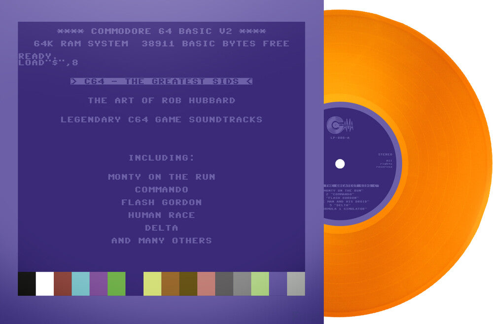 the album cover for Rob Hubbard (Colv) (Ltd) (Org) (Fra) - C64 Greatest Sids: Art Of Rob Hubbard - Orange