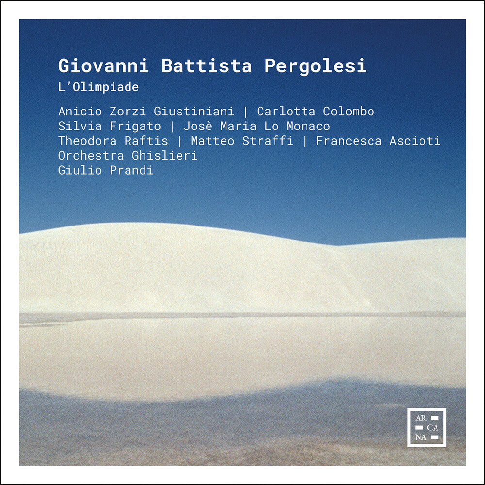 the album cover for Anicio Giustiniani Zorzi - Pergolesi: L'olimpiade