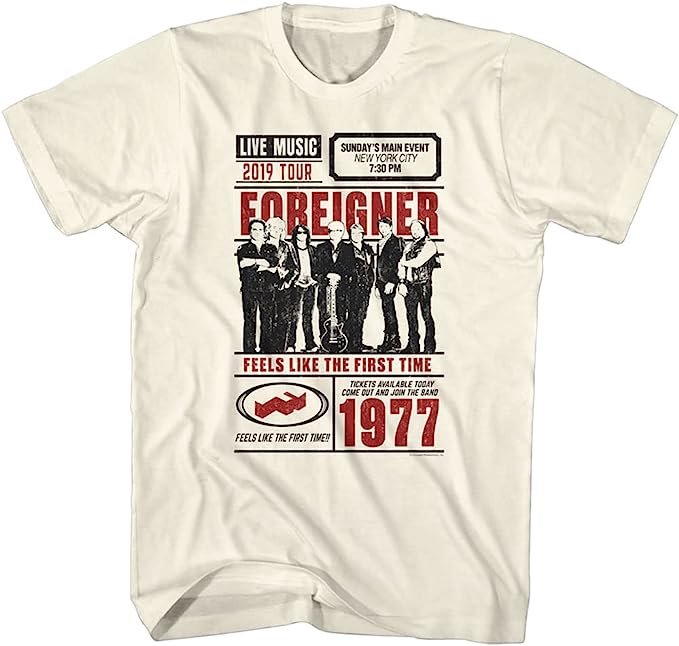 Foreigner Live 2019 Tour T-Shirt