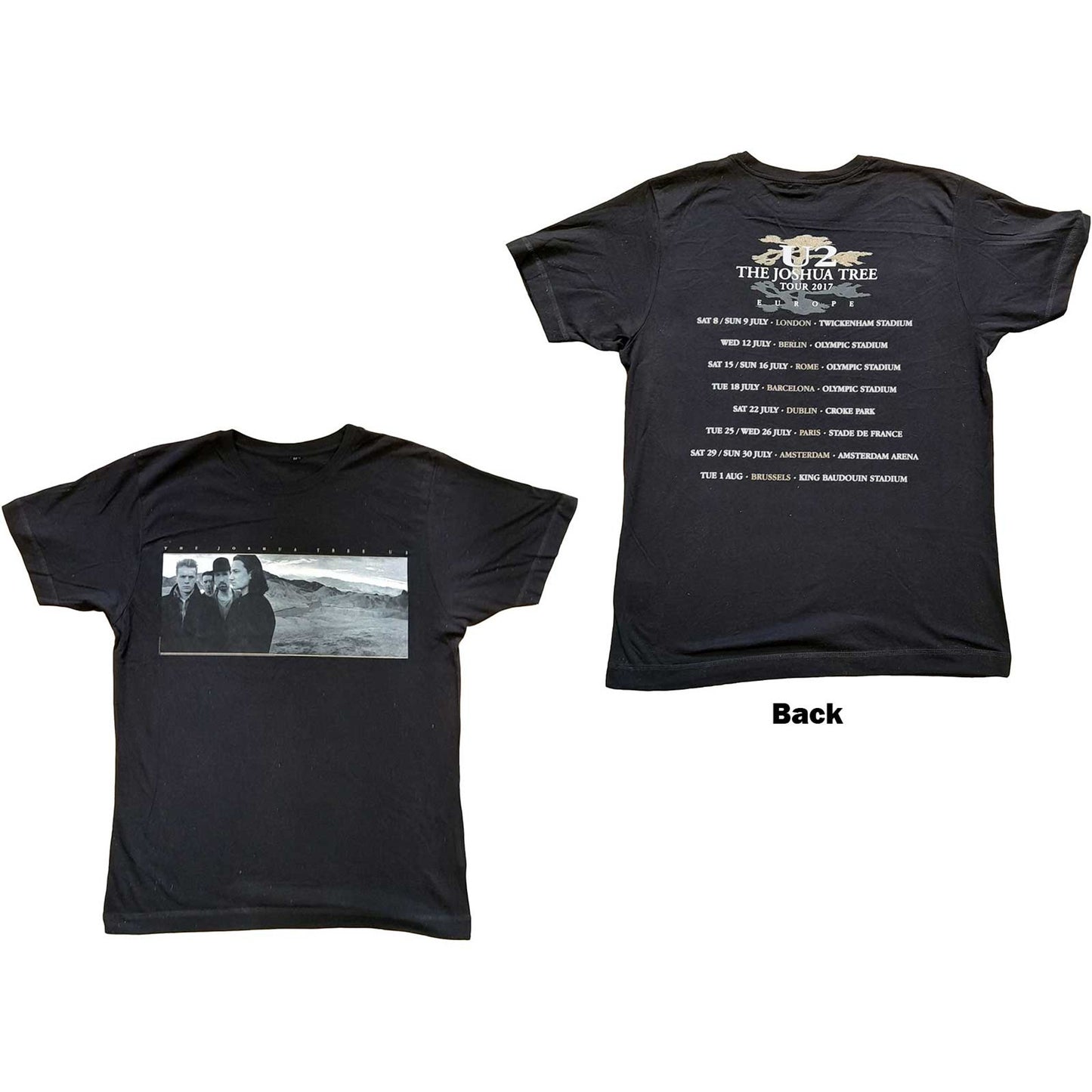 U2 The Joshua Tree Tour 2017 Europe T-Shirt