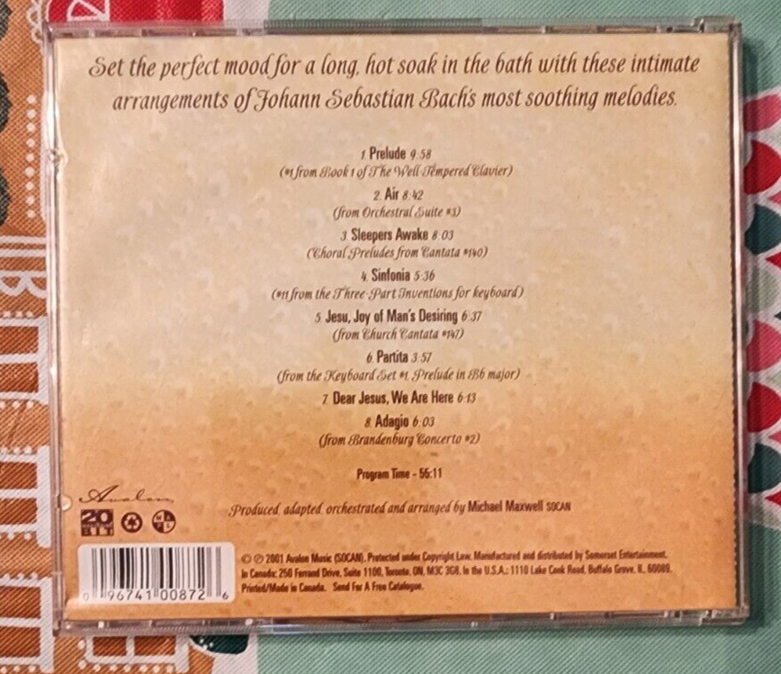 Bach For The Bath by Michael Maxwell CD