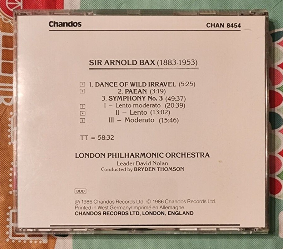 Arnold Bax Symphony No. 3 CD