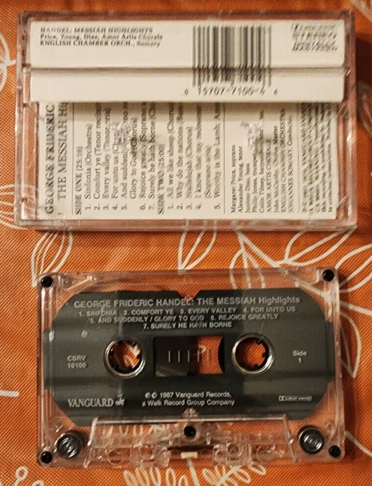 Handel Messiah Highlights English Chamber Orchestra Cassette Tape