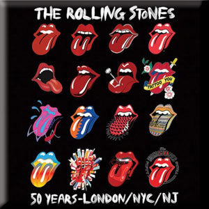 Rolling Stones 50 Years Tongue Evolution Magnet