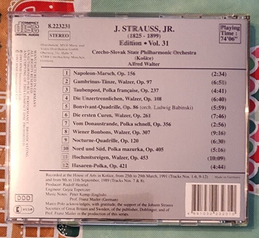 J. Strauss, Jr. Edition, Vol. 31 CD