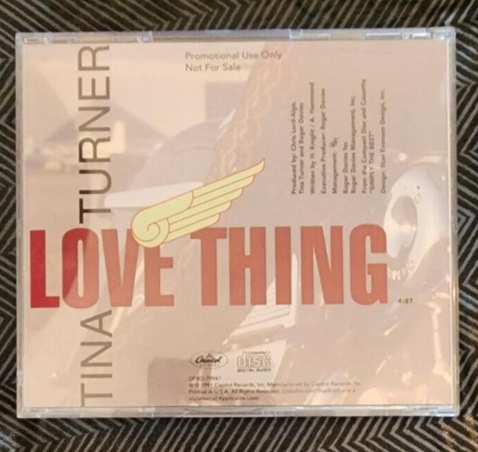 Tina Turner Love Thing CD Single PROMO