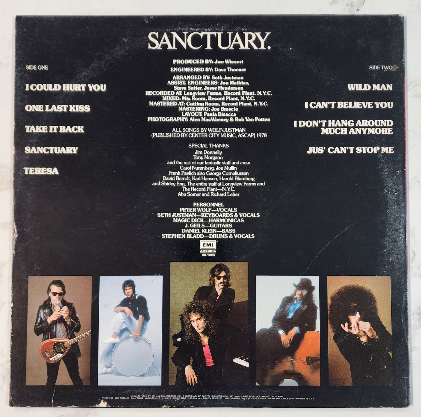 J. Geils Band Sanctuary Vinyl Record Album