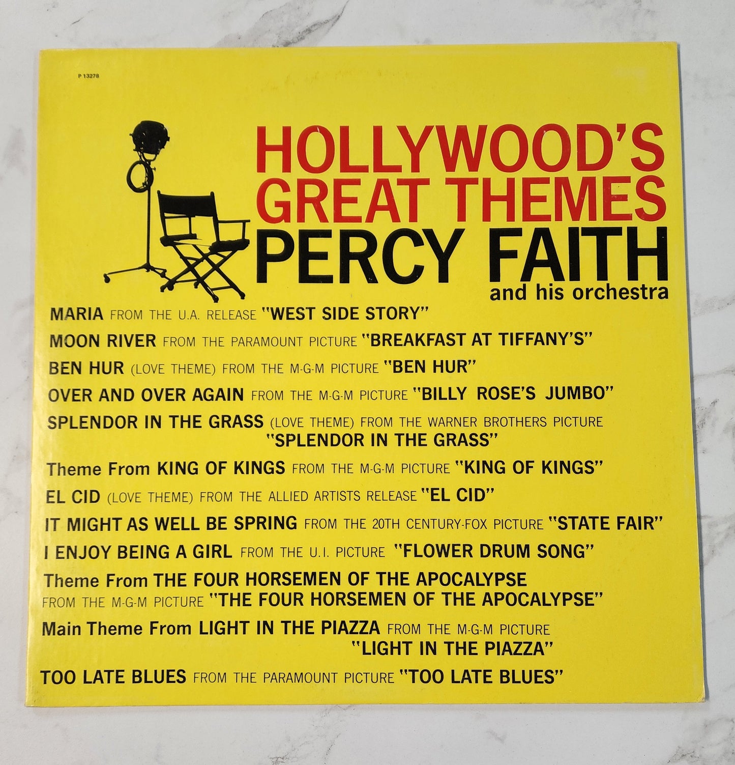 Percy Faith Hollywood's Great Themes Vinyl Record Album