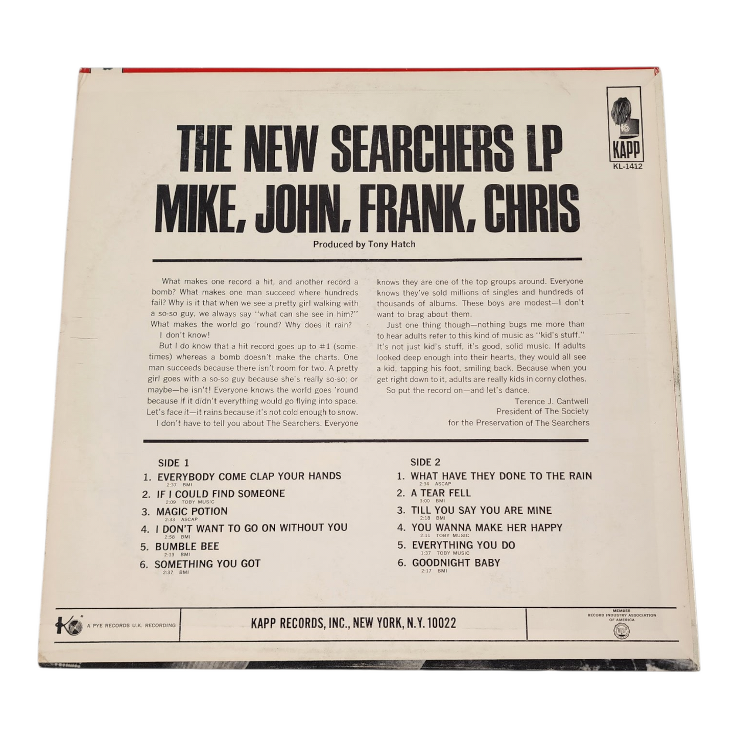 New Searchers Self Titled LP Vinyl Record