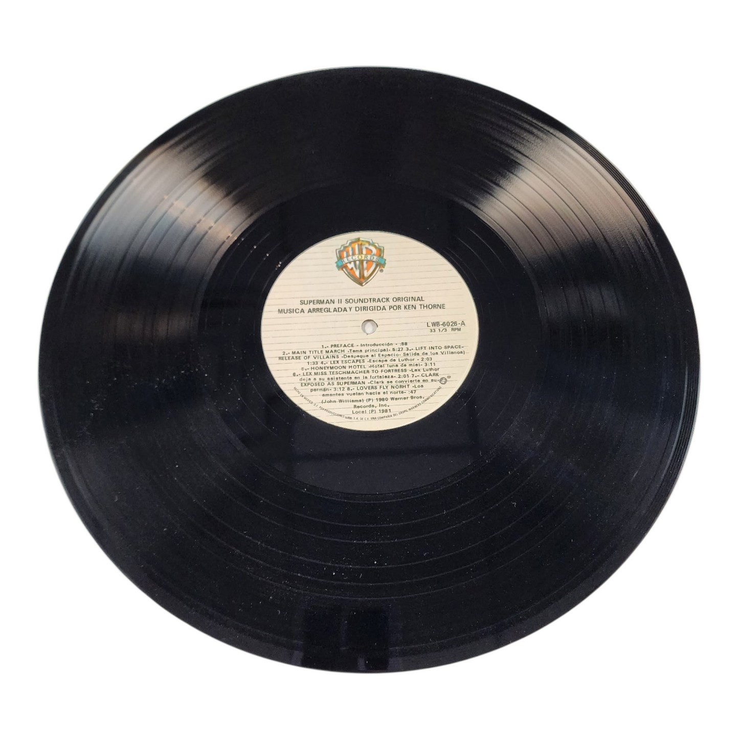 Superman II Soundtrack Vinyl Record