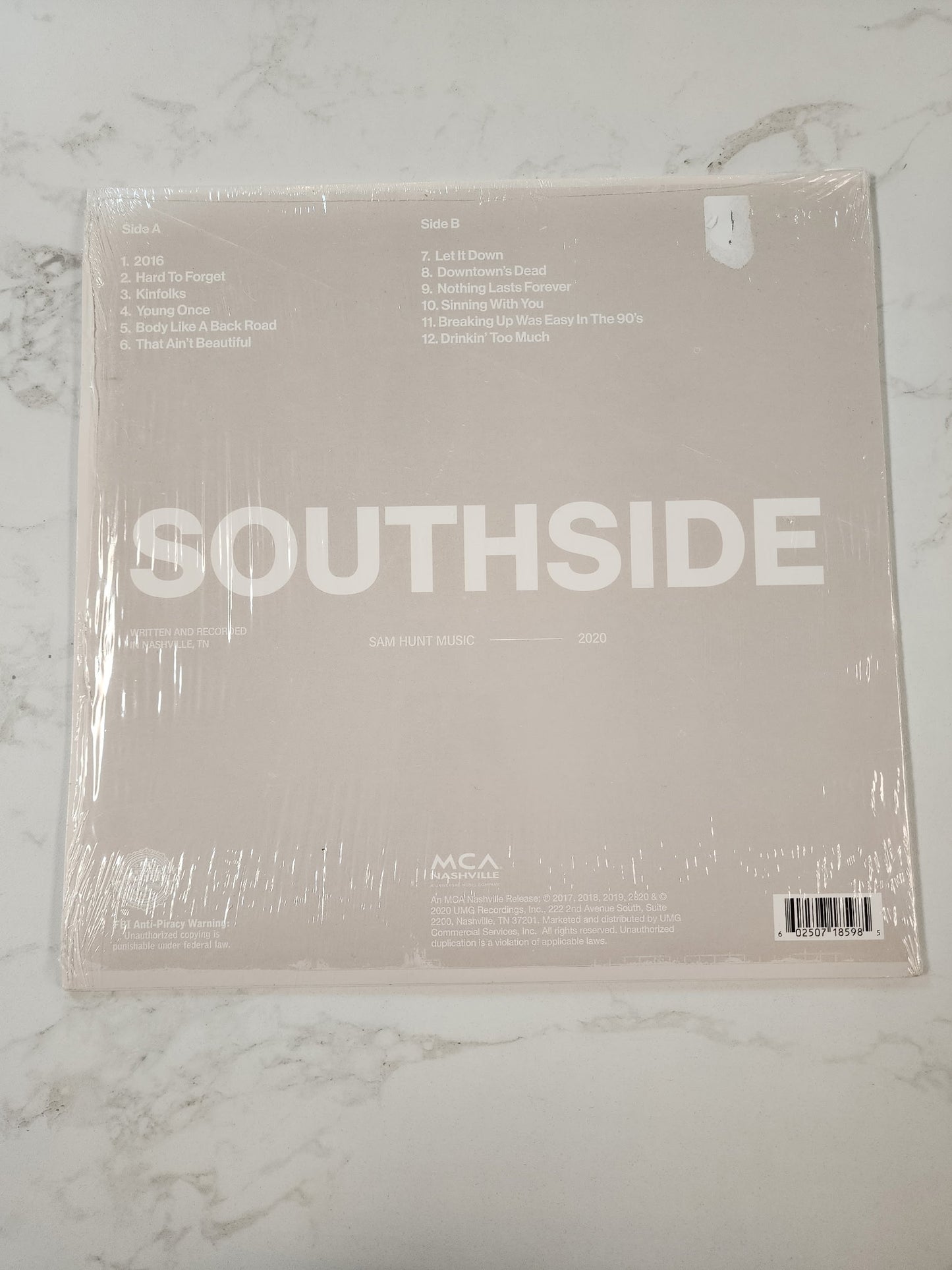 Sam Hunt Southside Vinyl Record Album