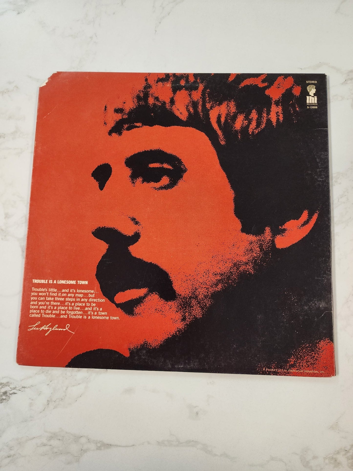 Lee Hazlewood Trouble Is A Lonesome Town Vinyl Record
