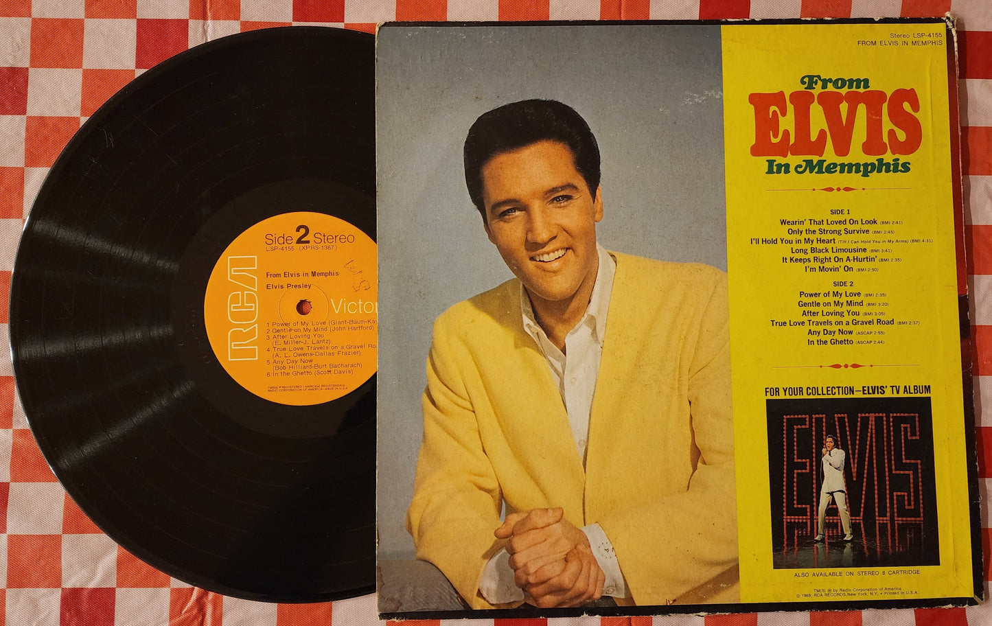Elvis Presley From Elvis in Memphis Vinyl Record Album