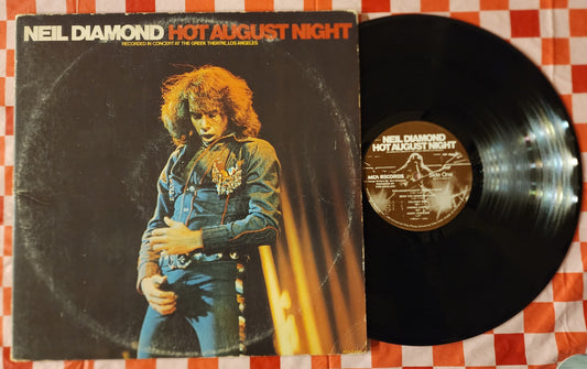 Neil Diamond Hot August Night Double Vinyl Record Album