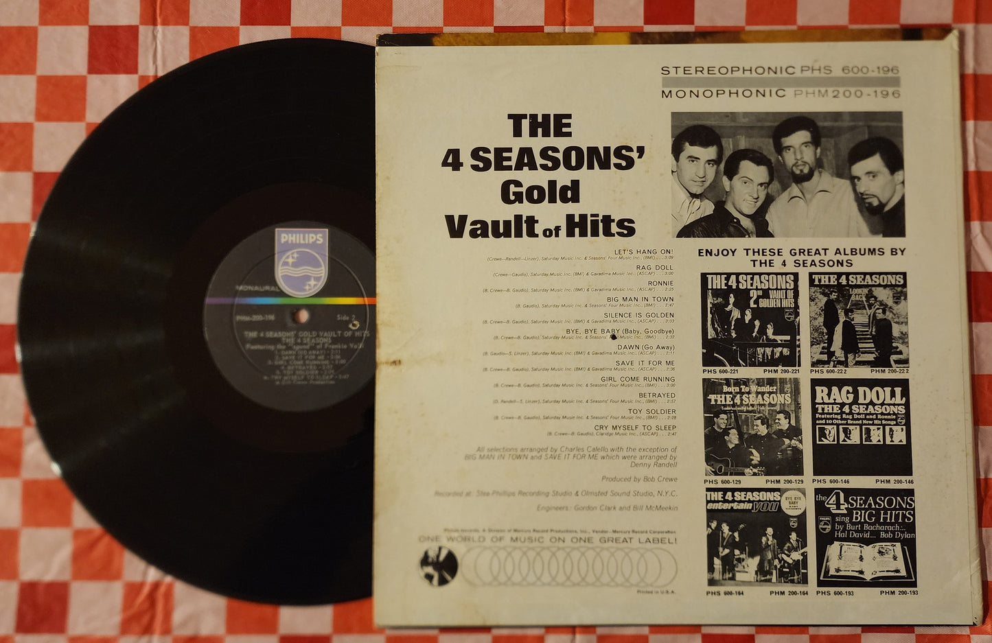 4 Seasons Gold Vault of Hits Vinyl Record Album