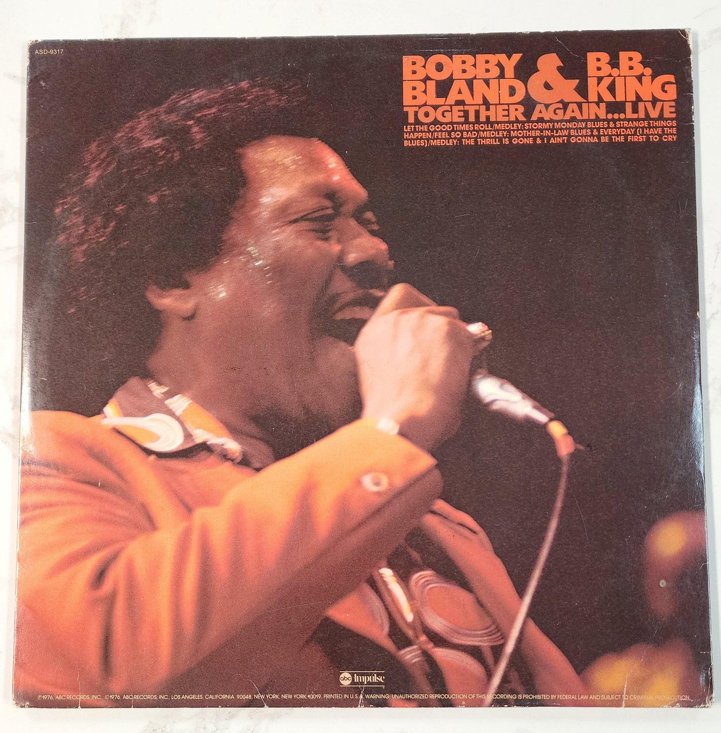 B.B. King & Bobby Bland Together Again Live Vinyl Record Album