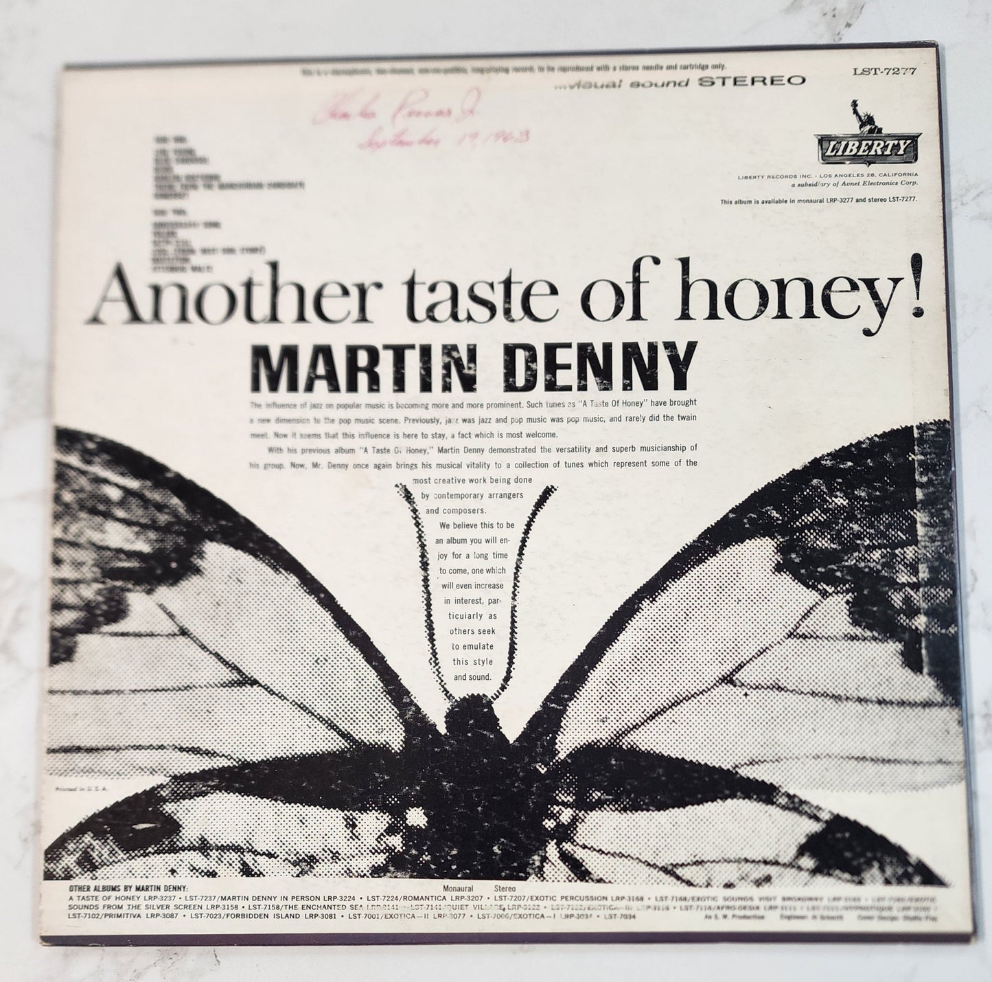 Martin Denny Another Taste of Honey Vinyl Record Album