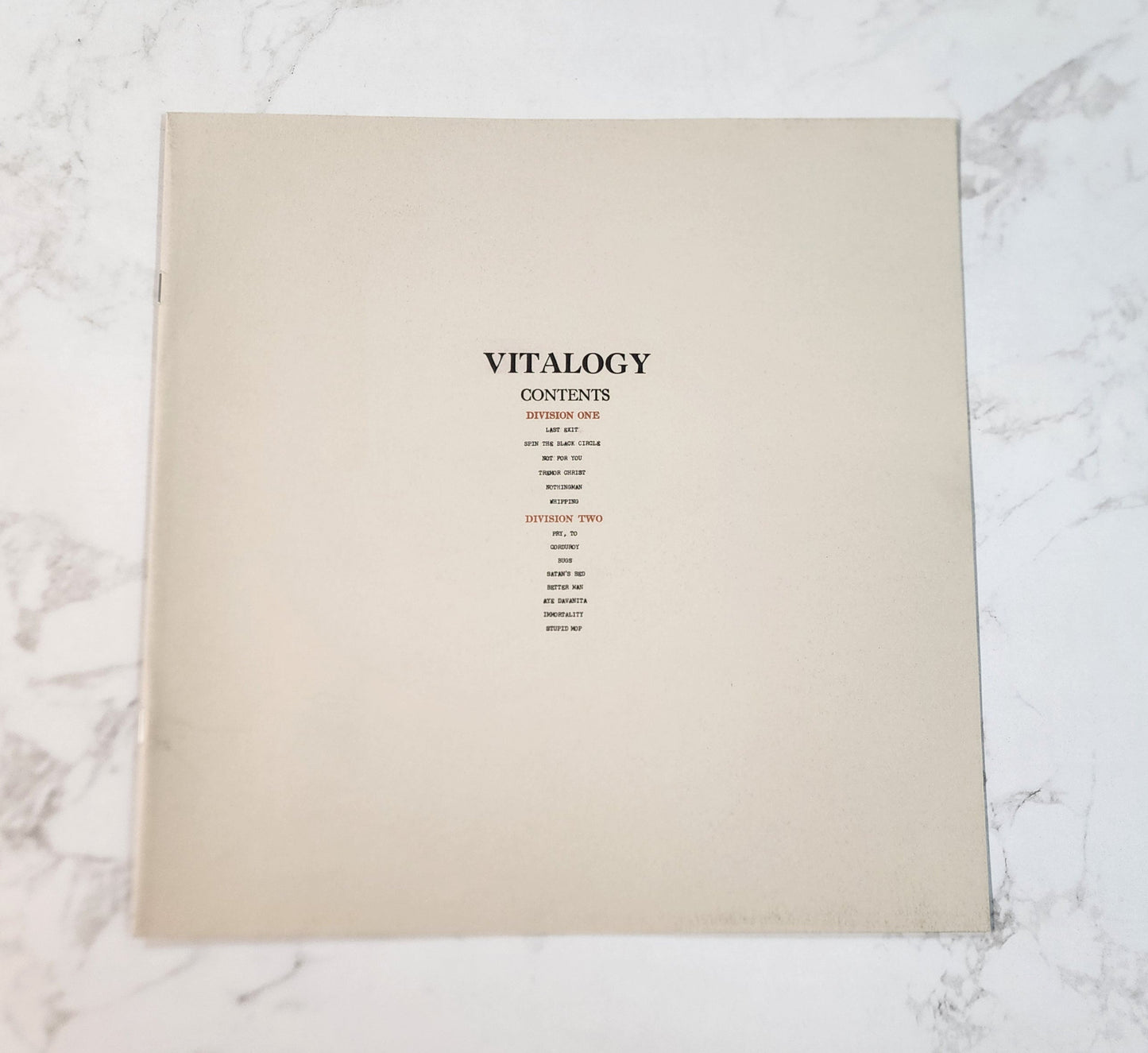 Pearl Jam Vitalogy Vinyl Record Album