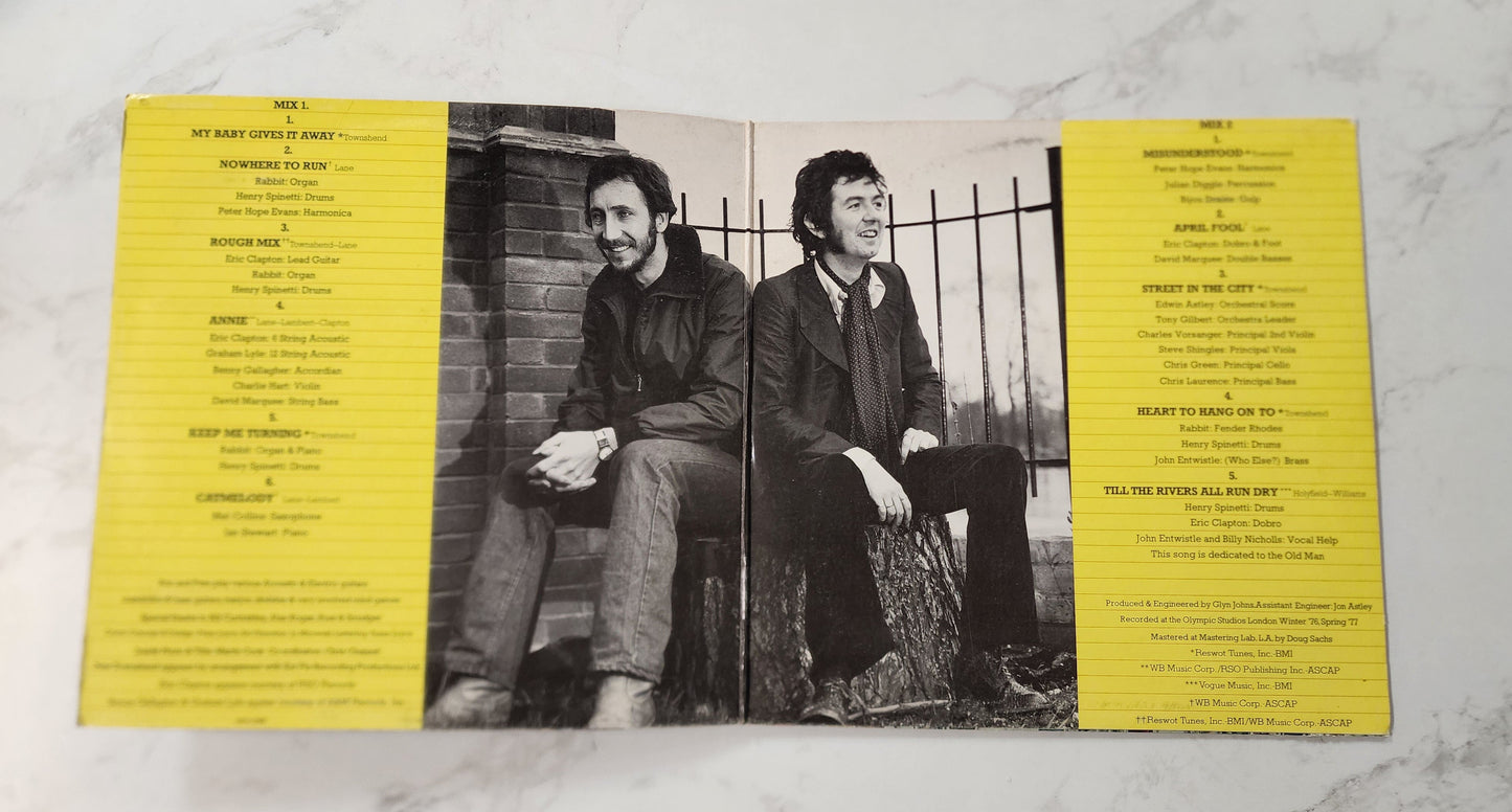 Pete Townshend and Ronnie Lane Rough Mix Vinyl Record Album