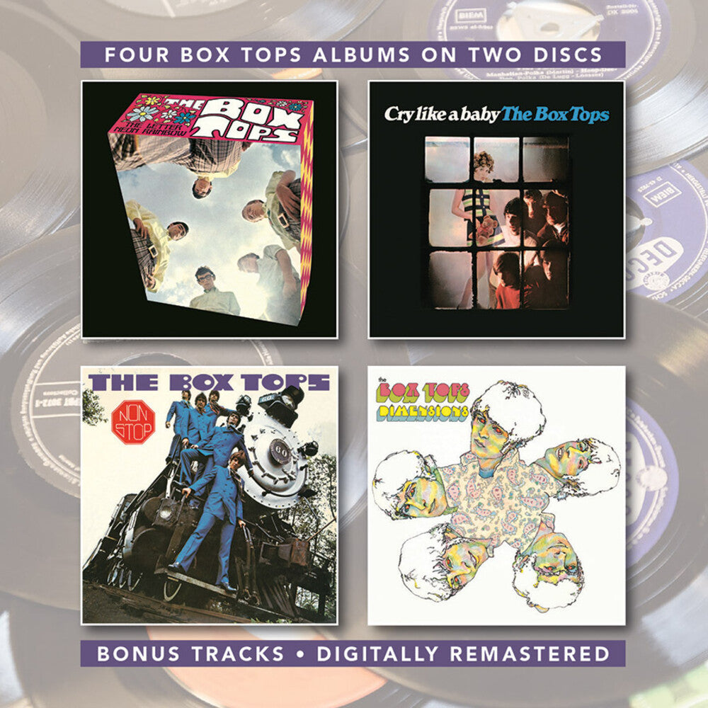 the album cover for Box Tops - Letter / Neon Rainbow / Cry Like A Baby / Non Stop / Dimensions