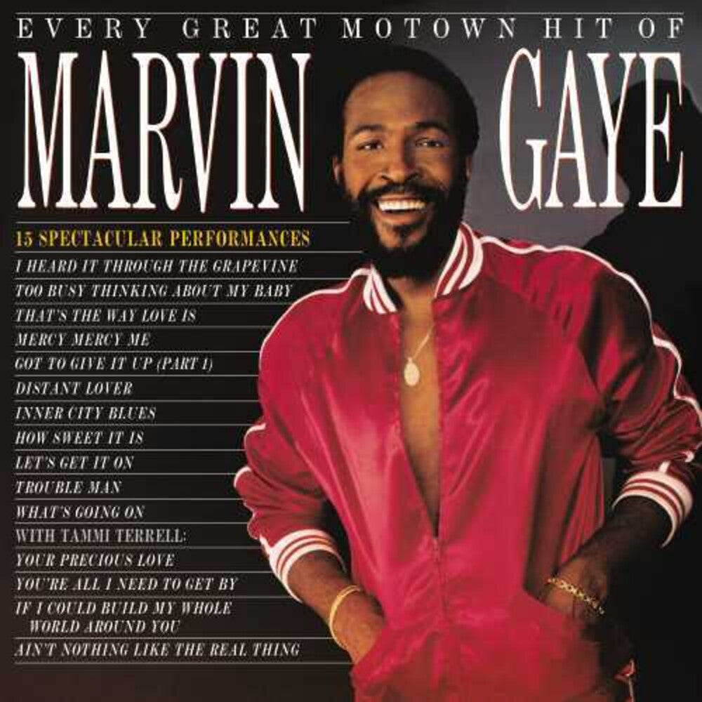 the album cover for Marvin Gaye - Every Great Motown Hit Of Marvin Gaye: 15 Spectacular Performances