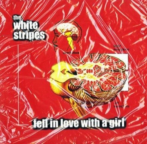 the album cover for The White Stripes - Fell In Love With A Girl/ I Just Don't Know What To Do With Myself [Limited Edition Vinyl Single]