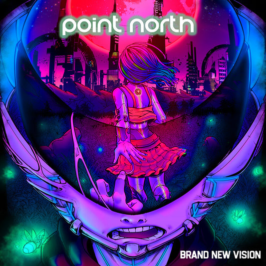 the album cover for Point North - Brand New Vision [Purple & Pink Swirl LP]