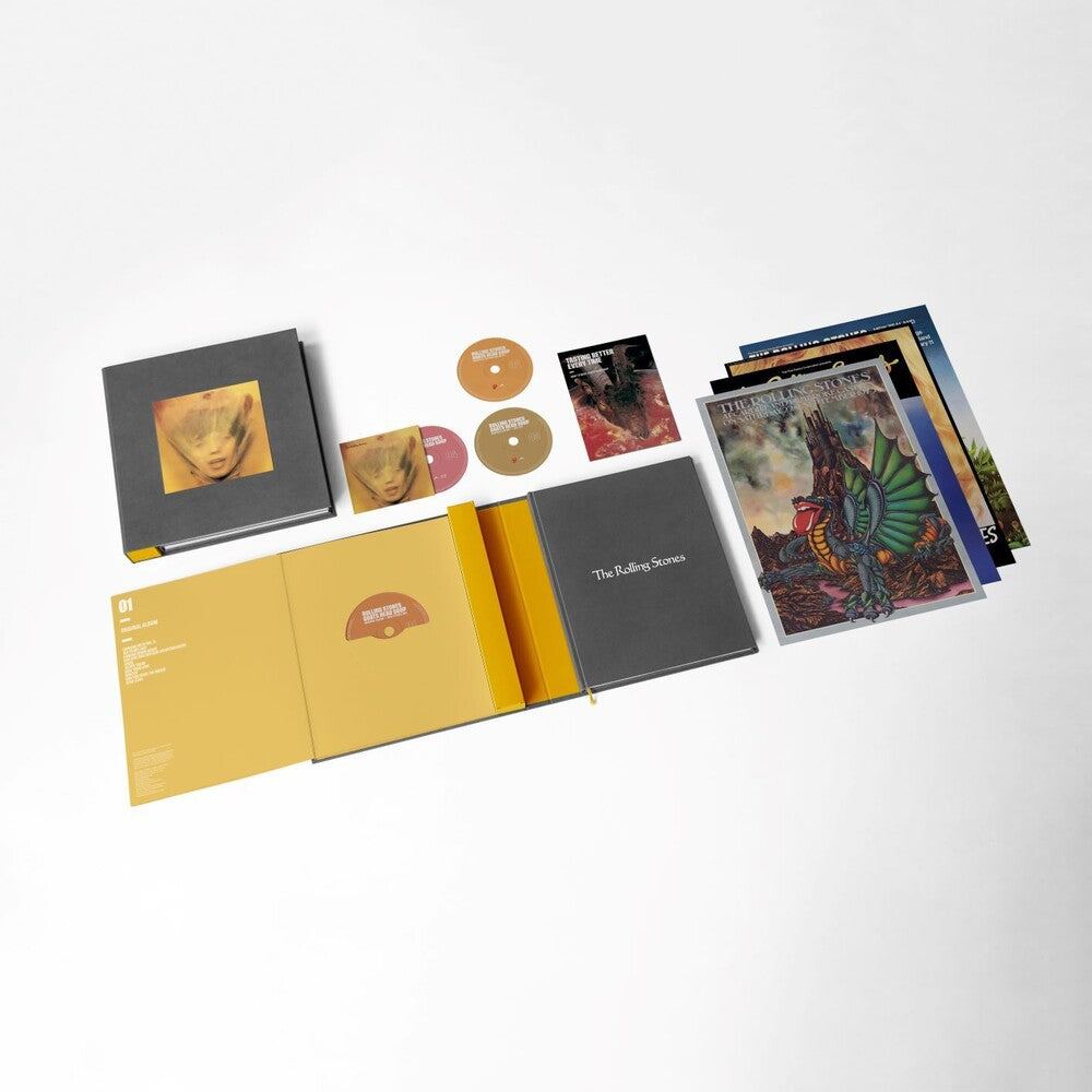 the album cover for The Rolling Stones - Goats Head Soup [3CD/Blu-ray Super Deluxe Box Set]