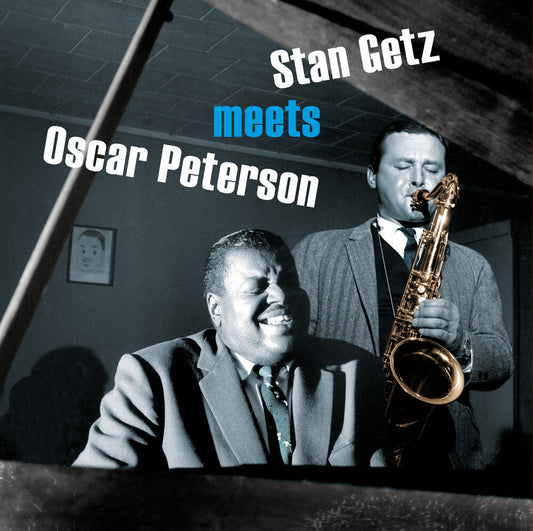 the album cover for Stan Getz / Peterson,Oscar - Stan Getz Meets Oscar Peterson [180-Gram Orange Colored Vinyl With Bonus Track]