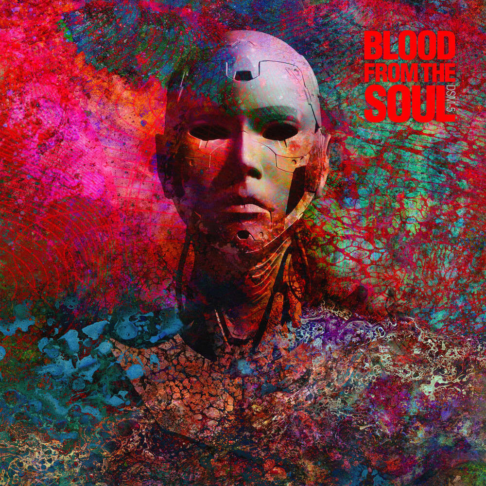 the album cover for Blood From The Soul - DSM-5 [Indie Exclusive Limited Edition Blue/Green/Black Mix LP]