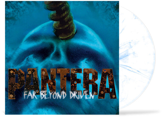 the album cover for Pantera - Far Beyond Driven [Indie Exclusive Limited Edition Marbled Blue LP]