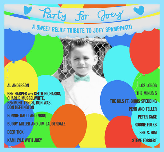 the album cover for Various Artists - A Sweet Relief tribute to Joey Spampinato