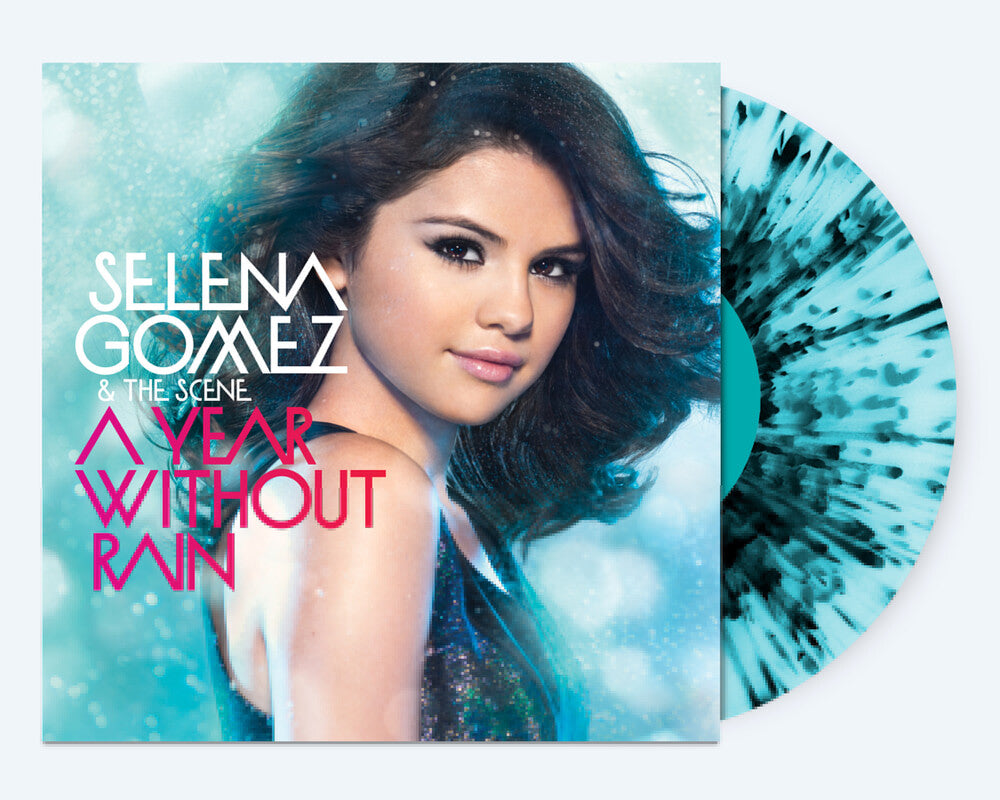 the album cover for Selena Gomez  & Scene - Year Without Rain (Blk) (Blue) [Clear Vinyl] (Spla)
