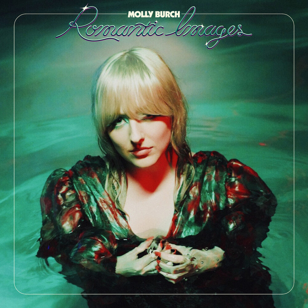 the album cover for Molly Burch - Romantic Images [Indie Exclusive Limited Edition Coke Bottle Clear LP]