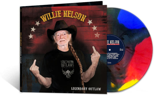 the album cover for Willie Nelson - Legendary Outlaw (Multi-Color Vinyl) [Colored Vinyl] (Gate)