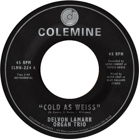 the album cover for Delvon Lamarr Organ Trio - Cold As Weiss - Single [Vinyl]