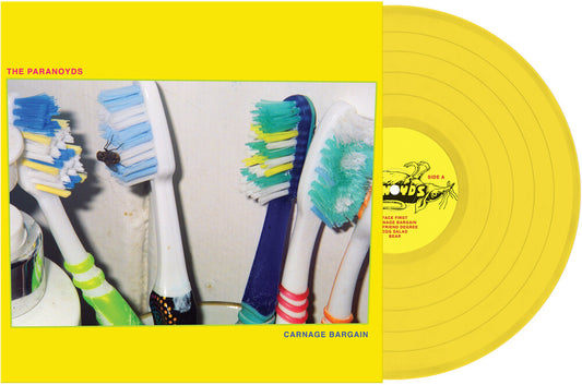 the album cover for The Paranoyds - Carnage Bargain (Yellow) [Colored Vinyl] (Ylw)