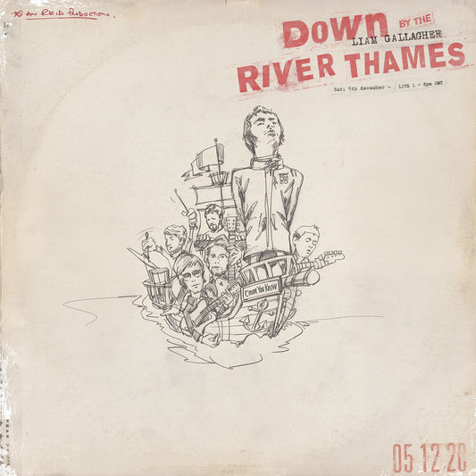 the album cover for Liam Gallagher - Down By The River Thames