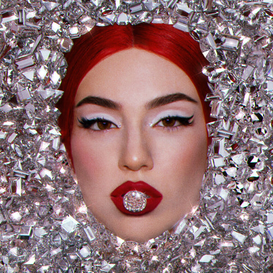 the album cover for Ava Max - Diamonds & Dancefloors [Transparent Black Ice LP]