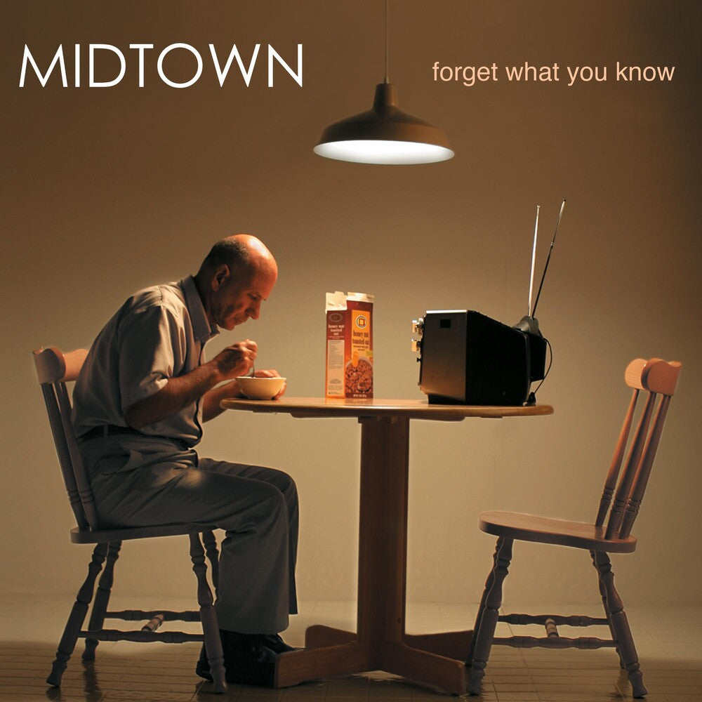 the album cover for Midtown - Forget What You Know [Limited Edition Translucent Orange W/ Black Swirl LP]